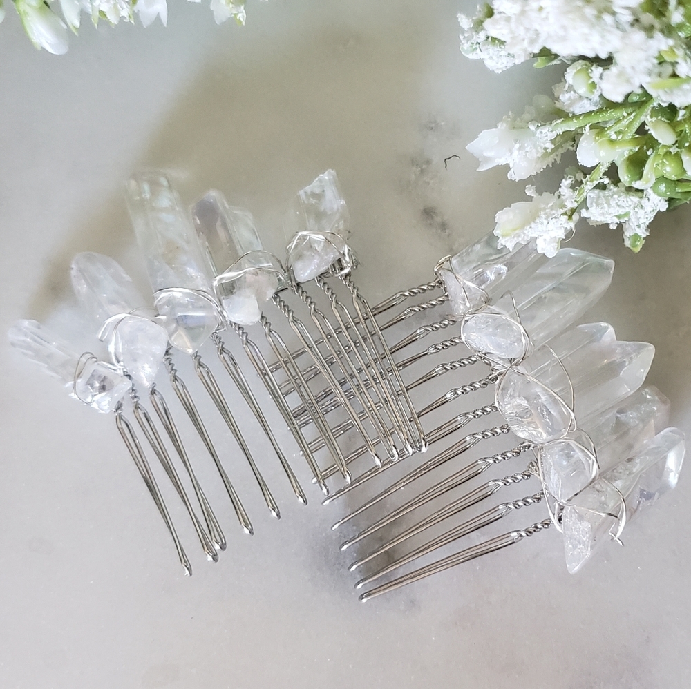 Silver Plated Quartz Combs